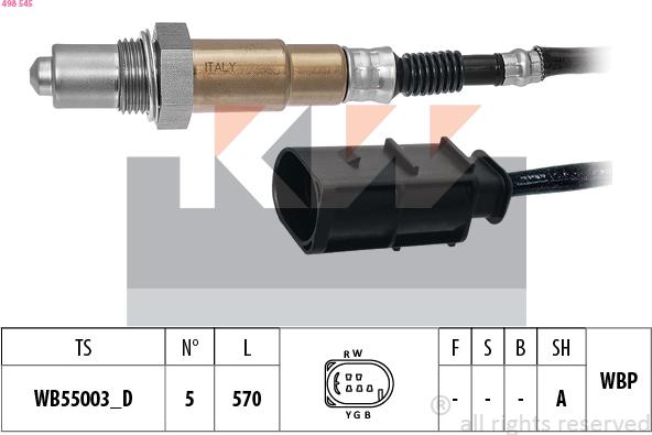 KW 498 545 - Lambda-sonda www.molydon.hr