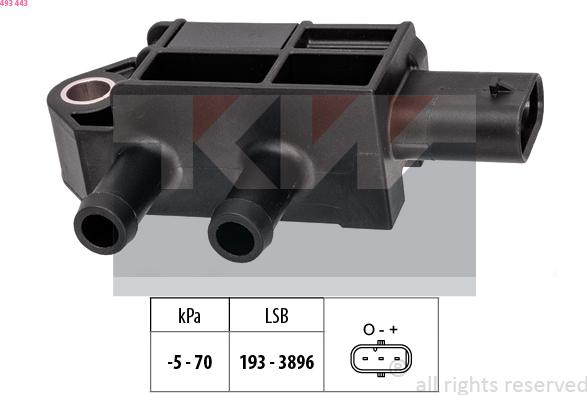 KW 493 443 - Senzor pritiska zraka, podešavanje visine www.molydon.hr