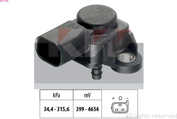 KW 493 165 - Senzor pritiska zraka, podešavanje visine www.molydon.hr