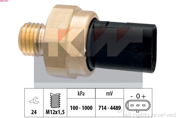 KW 480 001 - Senzor, pritisak ulja www.molydon.hr