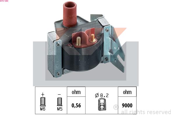 KW 470 180 - Indukcioni kalem (bobina) www.molydon.hr