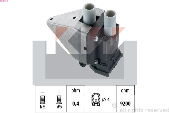 KW 470 317 - Indukcioni kalem (bobina) www.molydon.hr