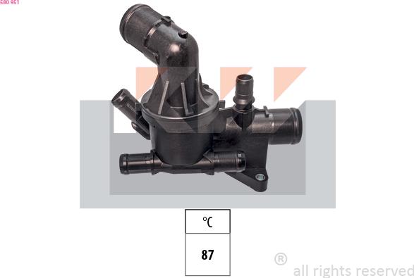 KW 580 951 - Termostat, rashladna tekućinu www.molydon.hr