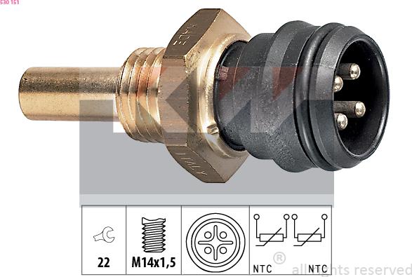KW 530 151 - Senzor, temperatura rashladne tekućinu www.molydon.hr