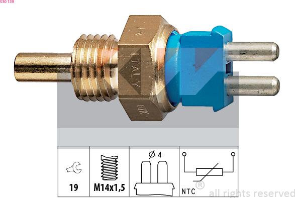 KW 530 139 - Senzor, temperatura rashladne tekućinu www.molydon.hr