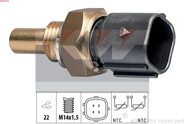 KW 530 316 - Senzor, temperatura rashladne tekućinu www.molydon.hr