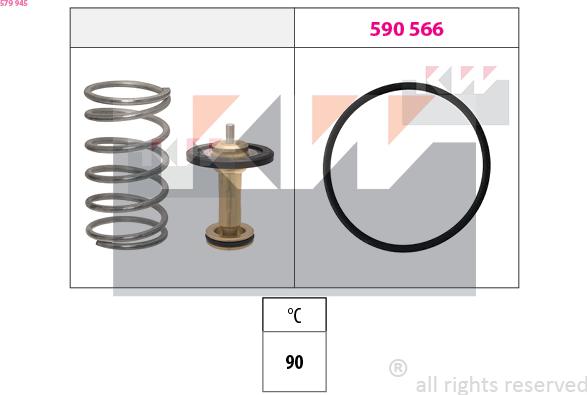 KW 579 945 - Termostat, rashladna tekućinu www.molydon.hr