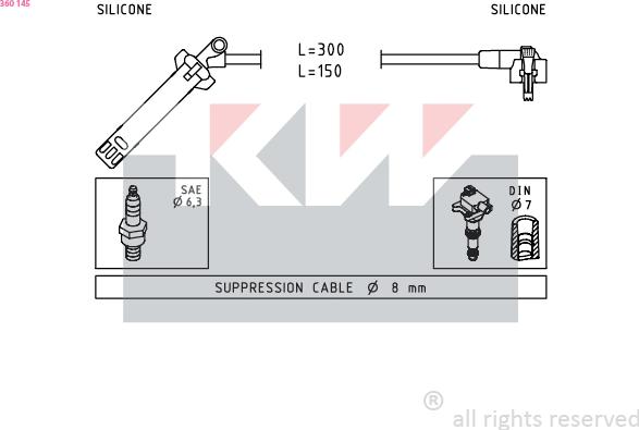 KW 360 145 - Set kablova za paljenje www.molydon.hr
