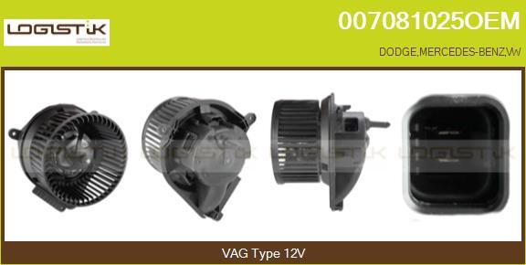 LGK 007081025OEM - Ventilator kabine/unutrasnjeg prostora www.molydon.hr