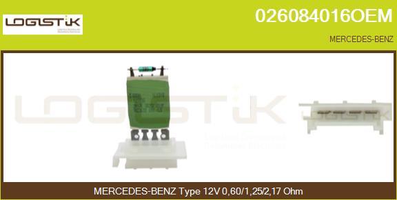LGK 026084016OEM - Otpornik, ventilator kabine/unutrasnjeg prostora www.molydon.hr
