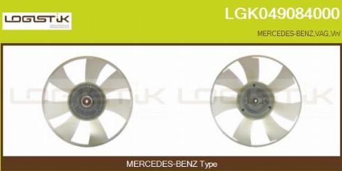 LGK LGK049084000 - kvačilo, ventilator hladnjaka www.molydon.hr