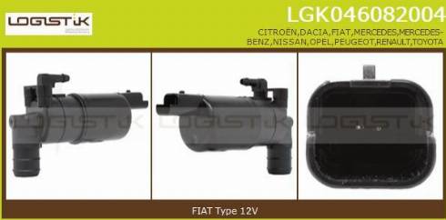 LGK LGK046082004 - Pumpa za tekućinu za pranje, pranje vjetrobrana www.molydon.hr