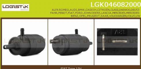 LGK LGK046082000 - Pumpa za tekućinu za pranje, pranje vjetrobrana www.molydon.hr