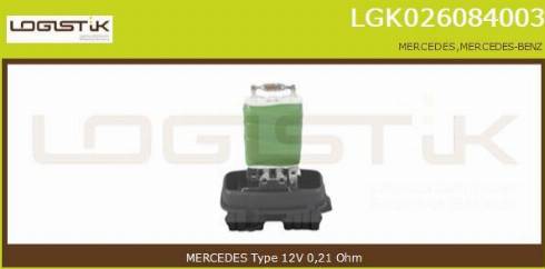 LGK LGK026084003 - Otpornik, ventilator kabine/unutrasnjeg prostora www.molydon.hr