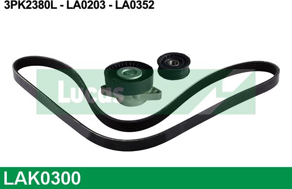 LUCAS LAK0300 - Garnitura klinastog rebrastog remena www.molydon.hr