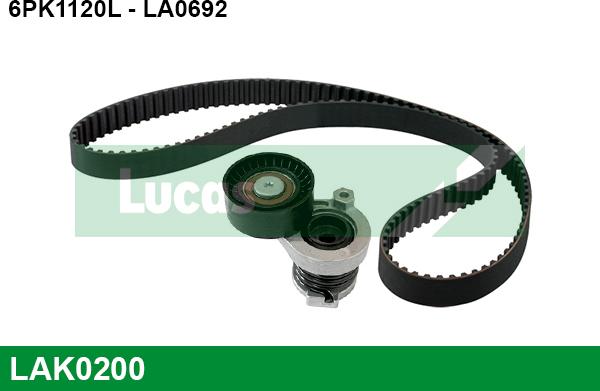 LUCAS LAK0200 - Garnitura klinastog rebrastog remena www.molydon.hr