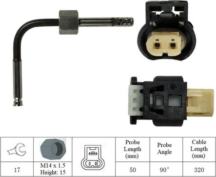 LUCAS LGS6014 - Senzor, temperatura Ispušnih plinova www.molydon.hr