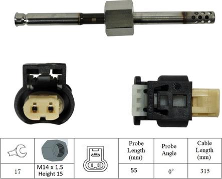 LUCAS LGS7063 - Senzor, temperatura Ispušnih plinova www.molydon.hr