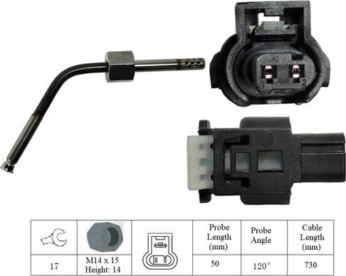 LUCAS LGS7228 - Senzor, temperatura Ispušnih plinova www.molydon.hr