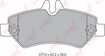 LYNXauto BD-5342 - Komplet Pločica, disk-kočnica www.molydon.hr