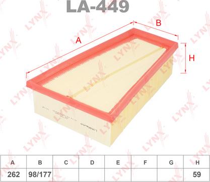 LYNXauto LA-449 - Filter za zrak www.molydon.hr