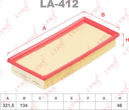 LYNXauto LA-412 - Filter za zrak www.molydon.hr