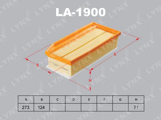 LYNXauto LA-1900 - Filter za zrak www.molydon.hr