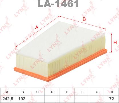 LYNXauto LA-1461 - Filter za zrak www.molydon.hr