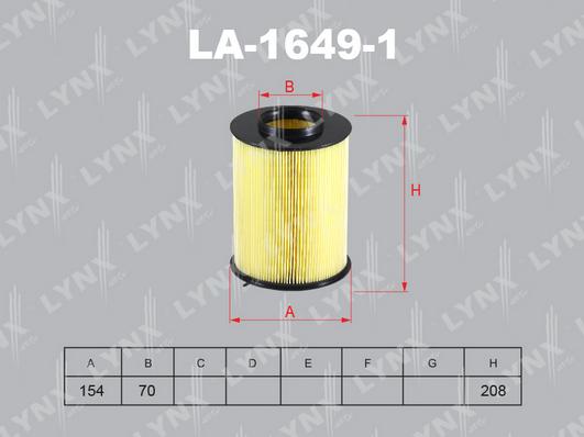 LYNXauto LA-1649-1 - Filter za zrak www.molydon.hr