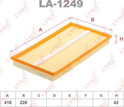 LYNXauto LA-1249 - Filter za zrak www.molydon.hr