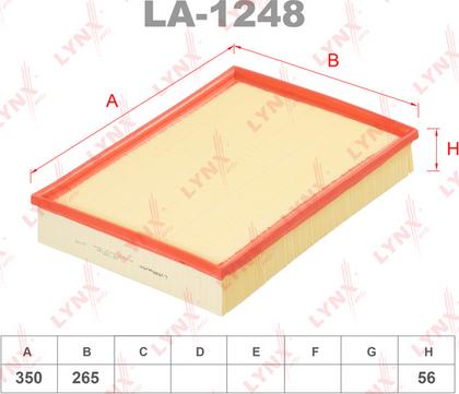 LYNXauto LA-1248 - Filter za zrak www.molydon.hr