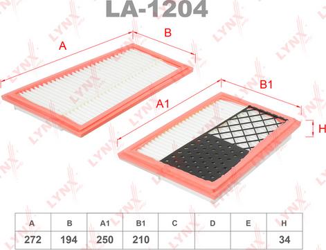 LYNXauto LA-1204 - Filter za zrak www.molydon.hr