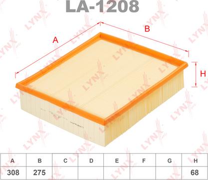 LYNXauto LA-1208 - Filter za zrak www.molydon.hr