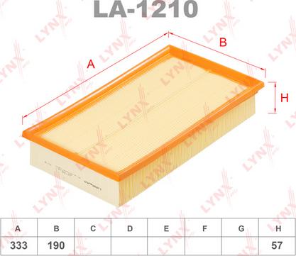 LYNXauto LA-1210 - Filter za zrak www.molydon.hr