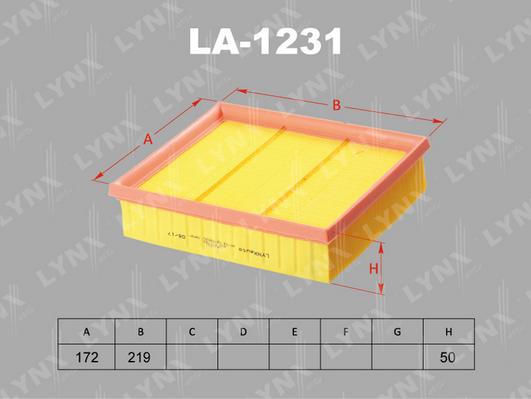 LYNXauto LA-1231 - Filter za zrak www.molydon.hr