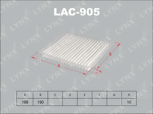 LYNXauto LAC-905 - Filter kabine www.molydon.hr
