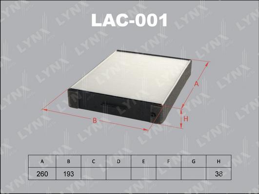 LYNXauto LAC-001 - Filter kabine www.molydon.hr