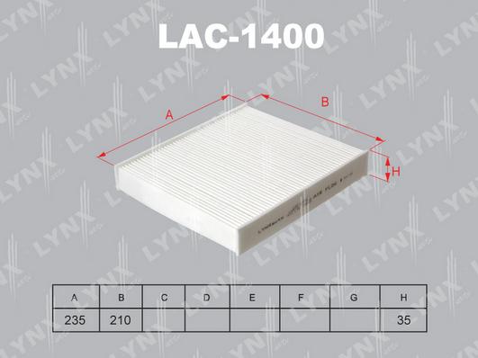 LYNXauto LAC-1400 - Filter kabine www.molydon.hr