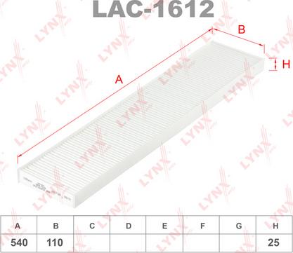 LYNXauto LAC-1612 - Filter kabine www.molydon.hr