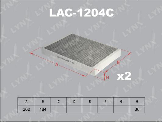LYNXauto LAC-1204C - Filter kabine www.molydon.hr