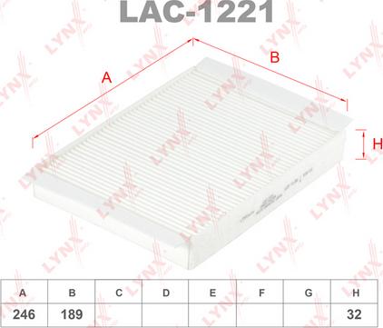 LYNXauto LAC-1221 - Filter kabine www.molydon.hr