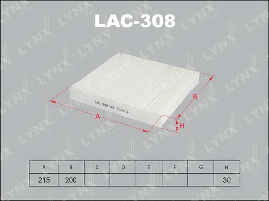 LYNXauto LAC-308 - Filter kabine www.molydon.hr
