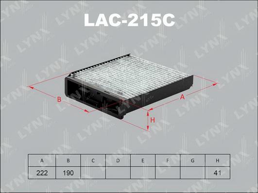 LYNXauto LAC-215C - Filter kabine www.molydon.hr