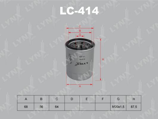 LYNXauto LC-414 - Filter za ulje www.molydon.hr