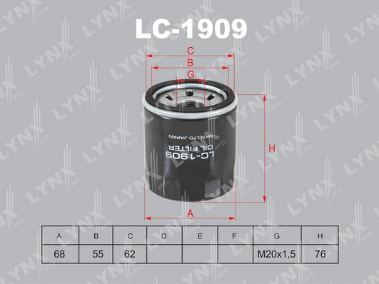 LYNXauto LC-1909 - Filter za ulje www.molydon.hr