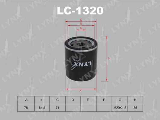 LYNXauto LC-1320 - Filter za ulje www.molydon.hr