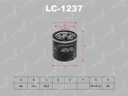 LYNXauto LC-1237 - Filter za ulje www.molydon.hr