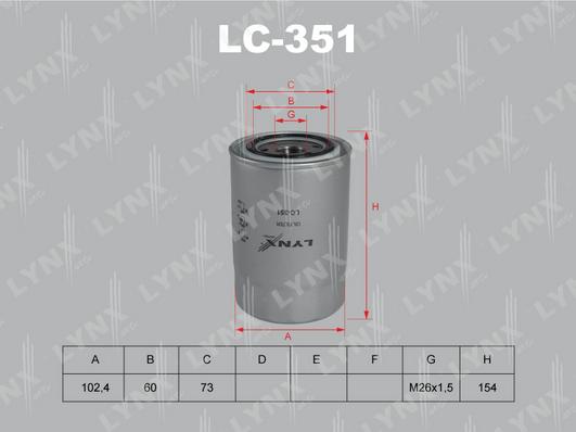 LYNXauto LC-351 - Filter za ulje www.molydon.hr