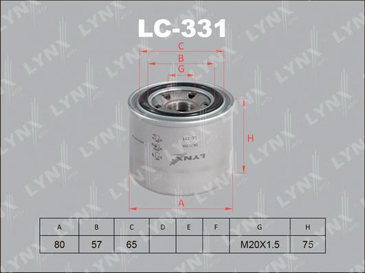 LYNXauto LC-331 - Filter za ulje www.molydon.hr