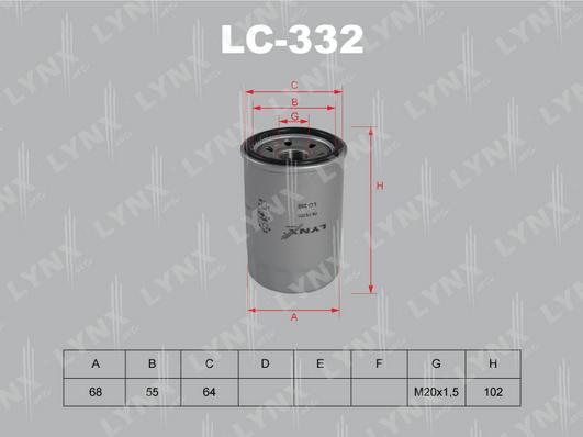 LYNXauto LC-332 - Filter za ulje www.molydon.hr